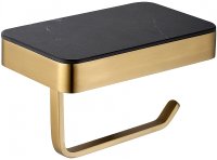 Держатель туалетной бумаги Abber Westen AA1730G с полкой Золото