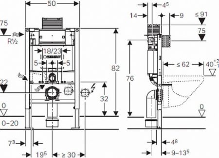 Система инсталляции для унитазов Geberit Omega 12 111.003.00.1 