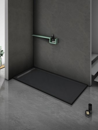 Душевой поддон из искусственного камня WeltWasser WW TRS 10090 STONE-BL 100x90 10000005450 Черный 