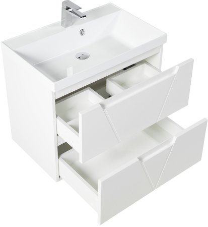 Тумба с раковиной BelBagno VITTORIA-800-2C-SO-BL Bianco Lucido 