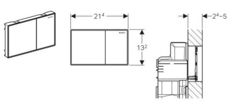 Кнопка смыва Geberit Sigma 60 115.640.SI.1 