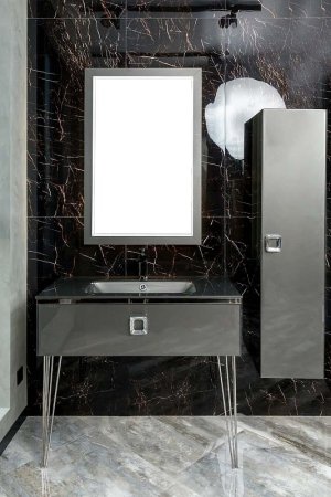 Зеркало Boheme Armadi Art Lucido 70 567-GR с подсветкой Графит глянцевое 