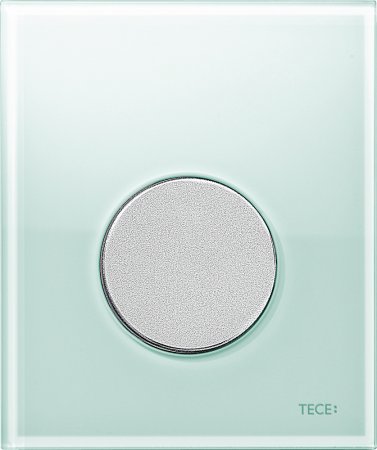 Кнопка смыва TECE Loop Urinal 9242652 зеленое стекло, кнопка хром матовый 