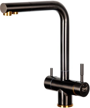 Смеситель Zorg Inox SZR-7039 BR/GRAFIT для кухонной мойки, бронза, графит 