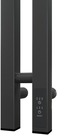 Полотенцесушитель электрический Point Гермес PN13812GB П3 80x1200 диммер справа, графит блеск 