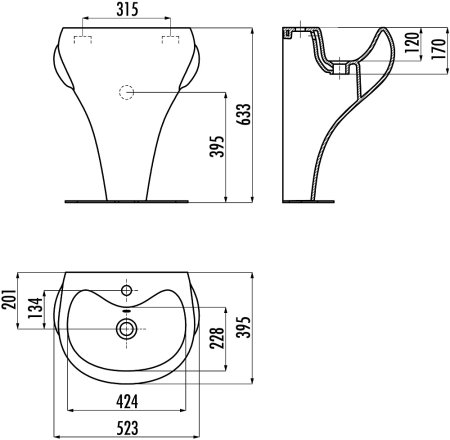 Раковина Creavit Ducky DC052 