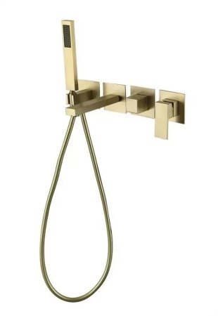 Смеситель для ванны встраиваемый Grocenberg GB5060MG, матовое золото 