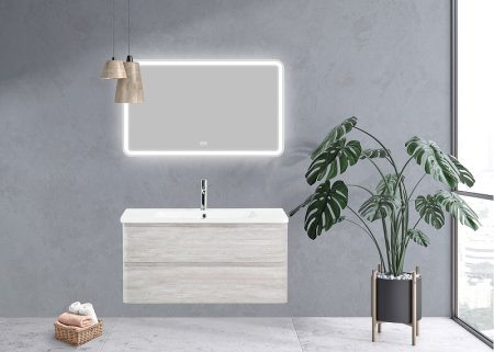 Зеркало BelBagno Marino 100 SPC-MAR-1000-600-LED-TCH-WARM с подсветкой с подогревом с сенсорным выключателем 