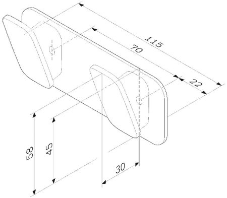 Вешалка для полотенец AM.PM Inspire 2.0 A50A35600 двойной Хром 