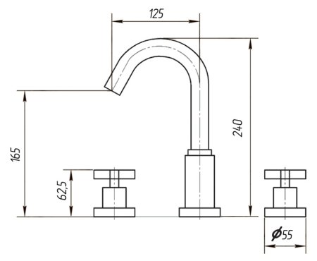 Смеситель Migliore Naxos ML.NAX-7612 Cr для раковины 