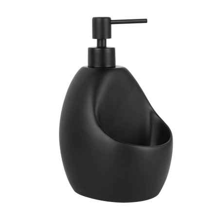 Дозатор WasserKRAFT K-8099BLACK с ёмкостью для губки 