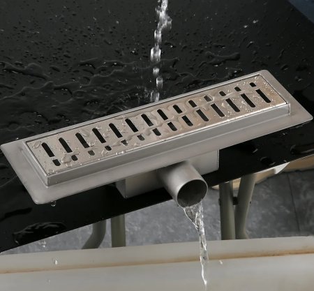 Душевой лоток Gappo G83007-3 с решеткой Сатин 