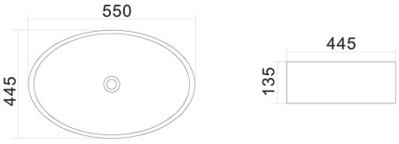 Раковина-чаша AM.PM Universal 55 C8FC0X055GWOV Белая 