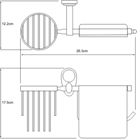 Держатель туалетной бумаги WasserKRAFT Main K-9259 с держателем освежителя воздуха 