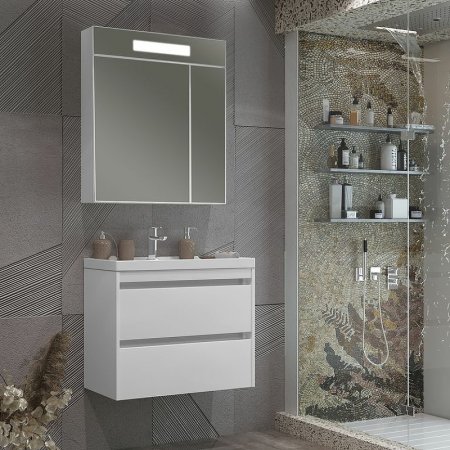 Зеркальный шкаф Opadiris Фреш 70 00-00005554 Белый глянцевый 