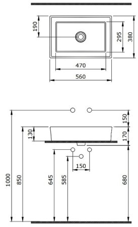 Раковина-чаша Berges Mascon 55 181003 Белая глянцевая 