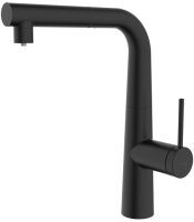 Смеситель IDDIS для кухни с фильтром и выдвижным изливом черный матовый Pure(PURBLPFi05)