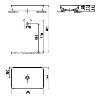 Раковина-чаша Creavit Ultra 60 UL060-00AM00E-0000 Антрацит матовая 