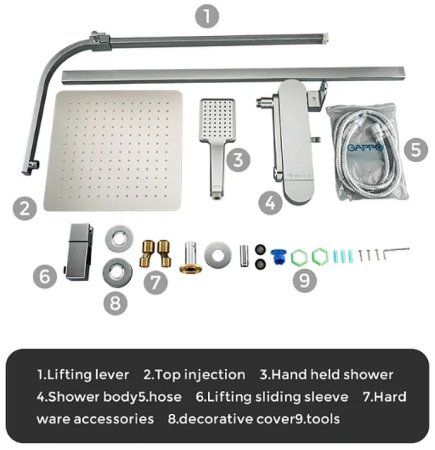 Душевая система Gappo G83 G2483 Хром 