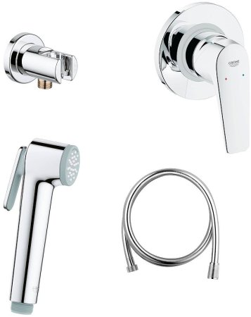 Гигиенический душ со смесителем Grohe Bauflow 29328000 Хром 