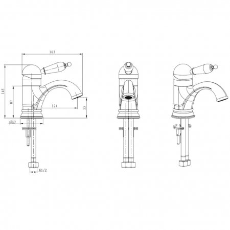 Смеситель для раковины Boheme Tradizionale Chromo 261 Хром 