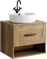 Тумба под раковину Aqwella Craft 60 CRF0106DB подвесная Дуб балтийский