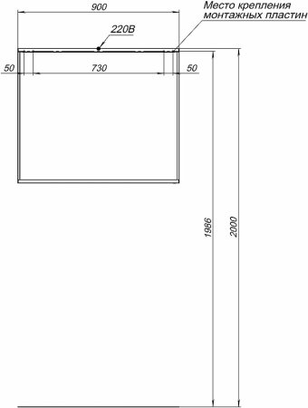 Зеркало Allen Brau Reality 90 1.32019.03 с подсветкой Латунь браш с сенсорным выключателем 