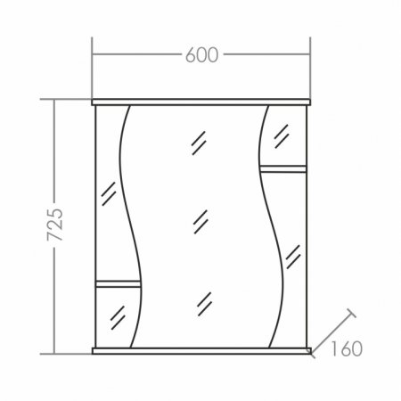 Зеркало-шкаф Санта Лира 60 