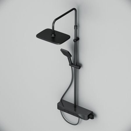 Душевая система AM.PM Func F078F322 с термостатом Черная матовая 