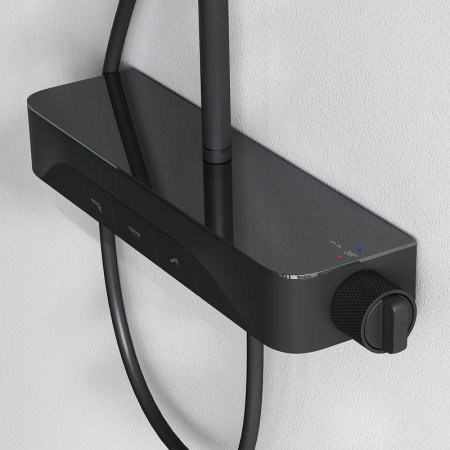 Душевая система AM.PM Func F078F322 с термостатом Черная матовая 