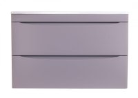 Тумба подвесная "Бергамо мини 90" (2 ящ.) Люкс антискрейтч серый, PLUS