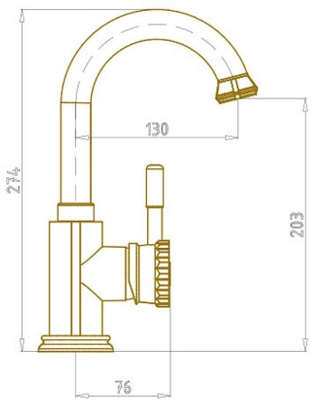 Смеситель для раковины Bronze de Luxe Windsor 10127 Бронза 