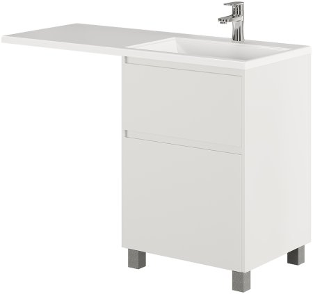 Тумба с раковиной Creto Cafor 110 R 19-W110R Белый глянец 