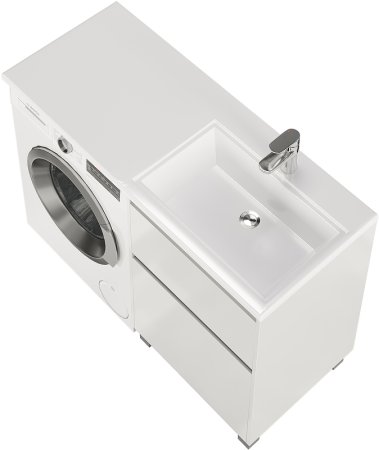 Тумба с раковиной Creto Cafor 110 R 19-W110R Белый глянец 