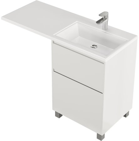 Тумба с раковиной Creto Cafor 110 R 19-W110R Белый глянец 