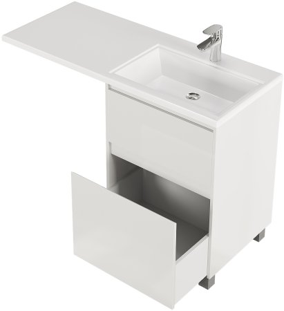 Тумба с раковиной Creto Cafor 110 R 19-W110R Белый глянец 