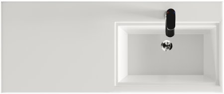 Тумба с раковиной Creto Cafor 110 R 19-W110R Белый глянец 