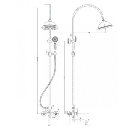 Душевая система Landberg LB-77724-1 Хром 