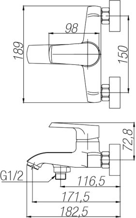 Смеситель Paulmark Leipzig Le112007 для ванны с душем 