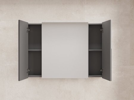 Зеркальный шкаф "ЛИМА 100" эмаль, графит 