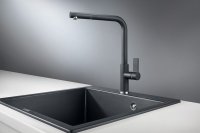 Смеситель Granula GR-2502 для кухонной мойки, шварц