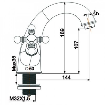 Смеситель для раковина Gappo G1089-6 золото 