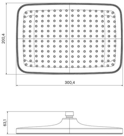Верхний душ Iddis Esper ESP25WSi64 Белый матовый 