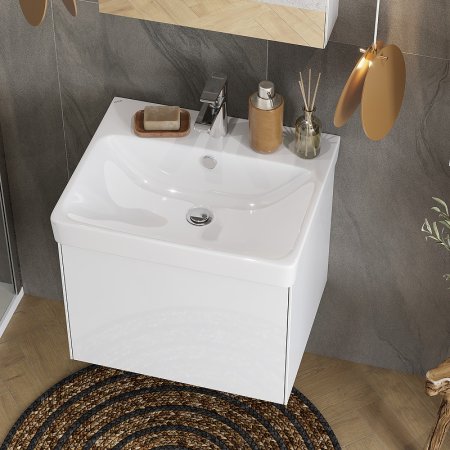 Тумба под раковину Aquaton Асти 55 1A263101AX2B0 подвесная Белая 