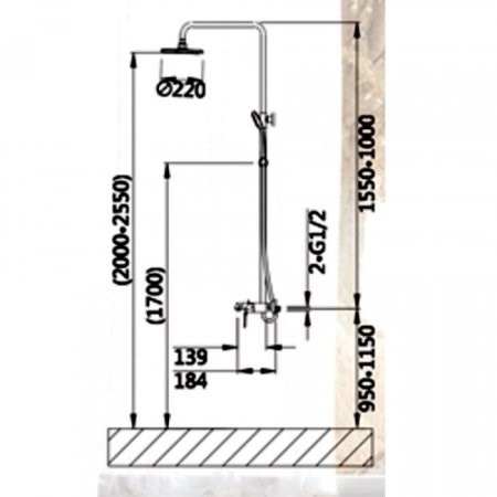 Душевая система ViEiR V033562 Хром 