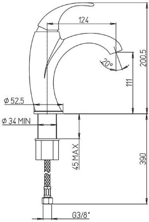 Смеситель для раковины Paini Fiori F2CR205LMKM Хром 