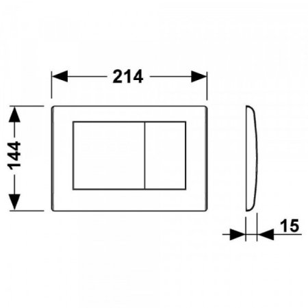 Панель смыва унитаза TECEplanus 9240320, для двойной системы смыва (Теце) 