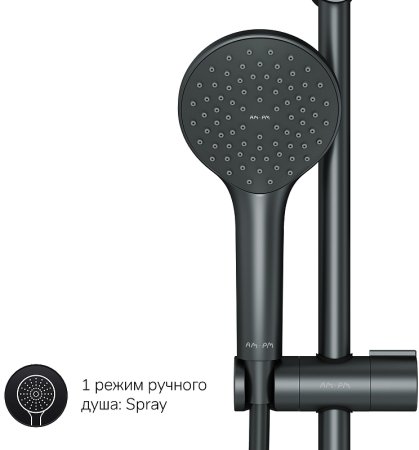 Душевая система AM.PM Gem F42890A24 Черная 
