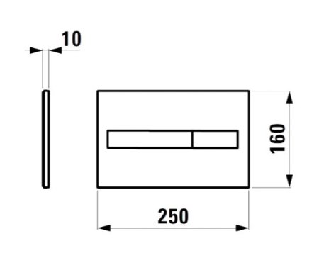Кнопка смыва Laufen Lis AW1 8.9566.1.000.000.1 белая 