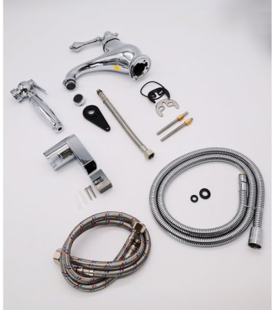 Смеситель для раковины с гигиеническим душем GANZER SEVERIN GZ77051 CHROME 